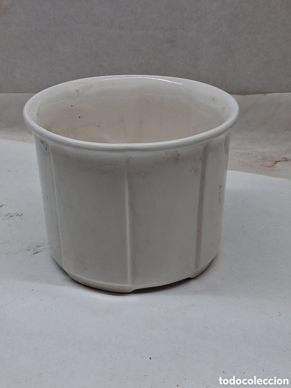 Vintage: macetero porcelana blanca