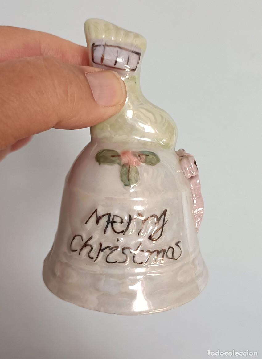 Vintage: Decoracion navide&ntilde;a, navidad, campana ceramica o porcelana