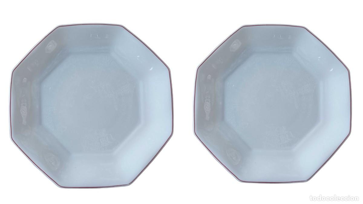 Vintage: LOTE DE 2 PLATOS ARCOPAL OCTIME OCTOGONALES - A&Ntilde;OS 70/80