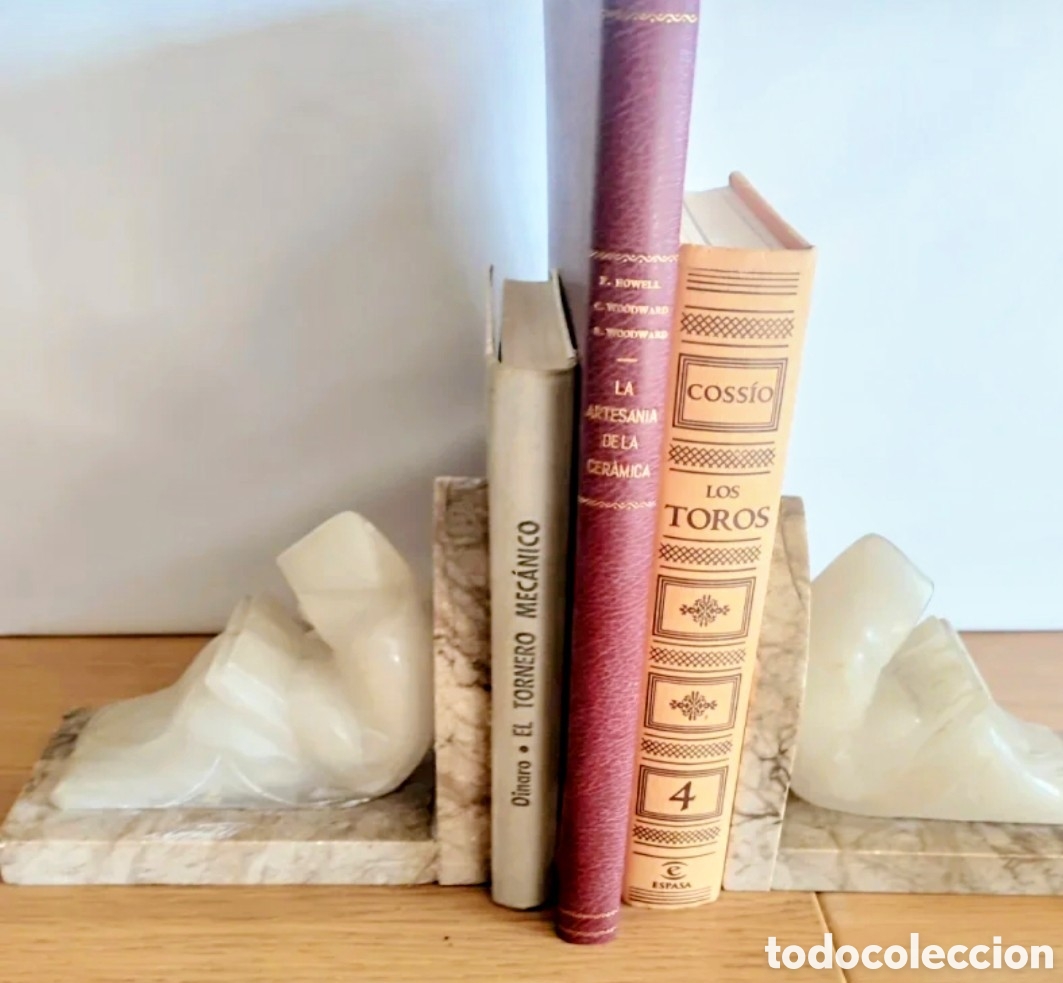 Vintage: SUJETA LIBROS DE ALABASTRO