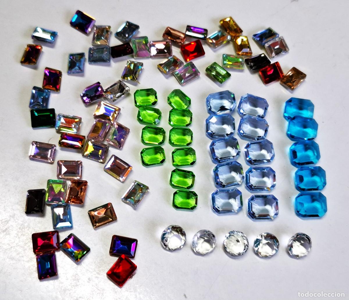 Vintage: LOTE DE GEMAS VARIAS DE CRISTAL - 25.GRAMOS
