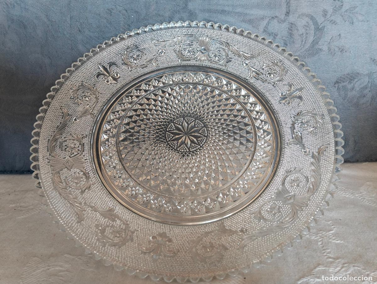 Vintage: Plato decorativo de cristal vintage estrella cenefas para servir