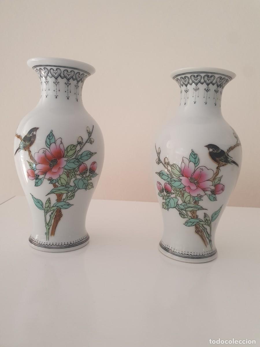 Vintage: Jarrones porcelana china