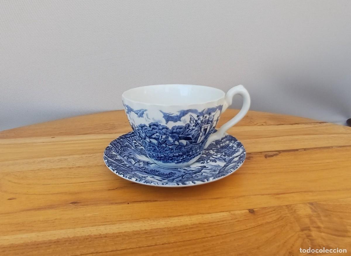Vintage: Taza de t&eacute; con plato compa&ntilde;ero Myott