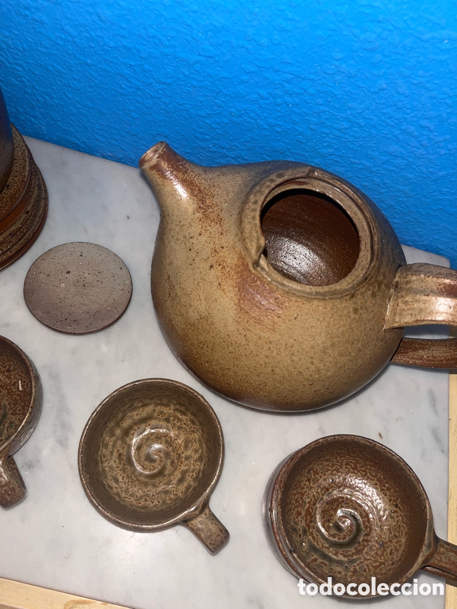 Vintage: Conjunto Juego De Tazas Jarras Y Platos De Gres - Foto 5