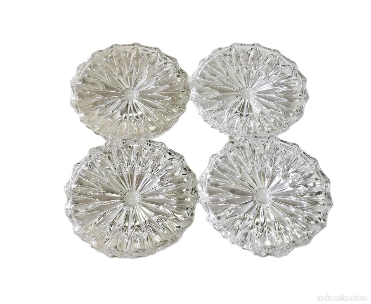 Vintage: MINI PLATOS VINTAGE DE CRISTAL DIAMETRO 9 CM