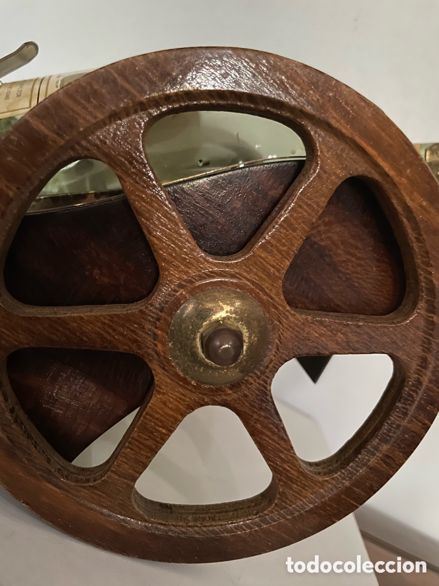 Vintage: Soporte de madera con botella de cognac - Foto 9