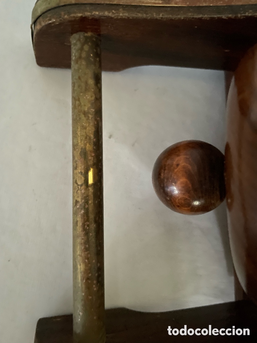 Vintage: Soporte de madera con botella de cognac - Foto 10