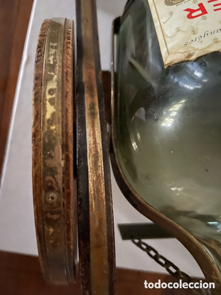 Vintage: Soporte de madera con botella de cognac - Foto 11