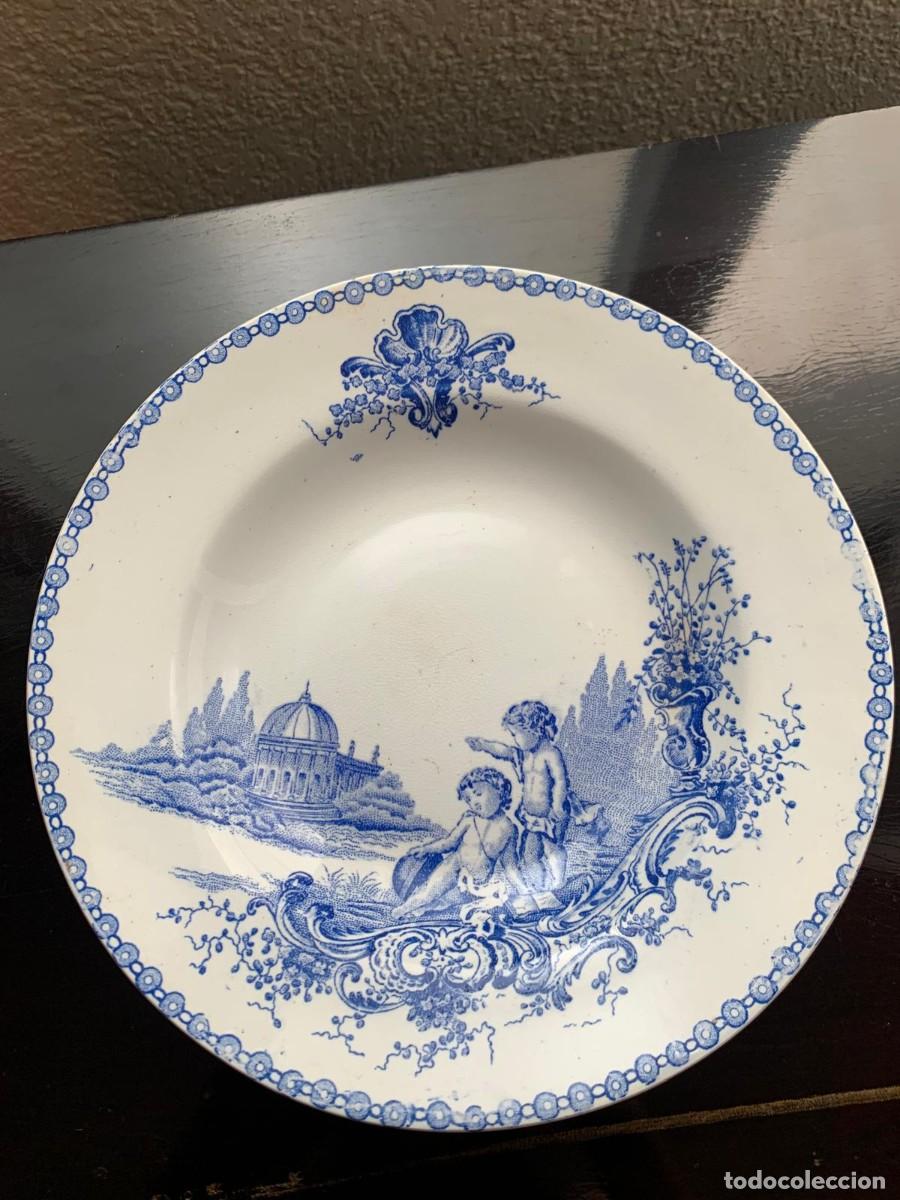 Vintage: Plato de porcelana con querubines