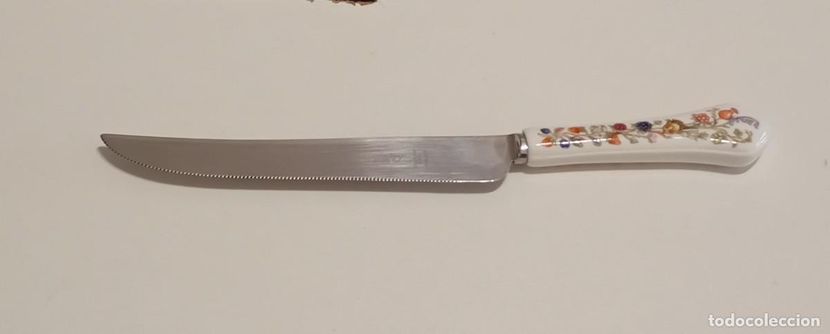Vintage: BONITO CUCHILLO PARA POMELO O PARA FRUTAS PEQUE&Ntilde;AS CON MANGO DE PORCELANA DE LA COLECCI&Oacute;N COTTAGE