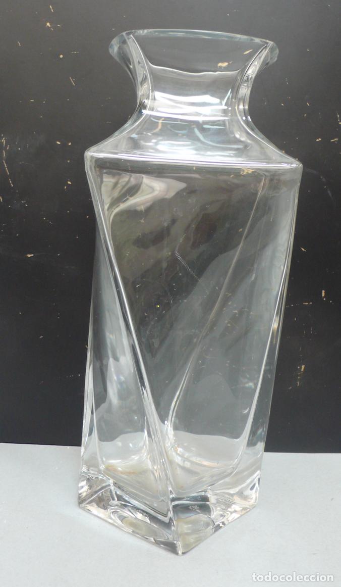 Vintage: JARRON DE CRISTAL TRANSPARENTE