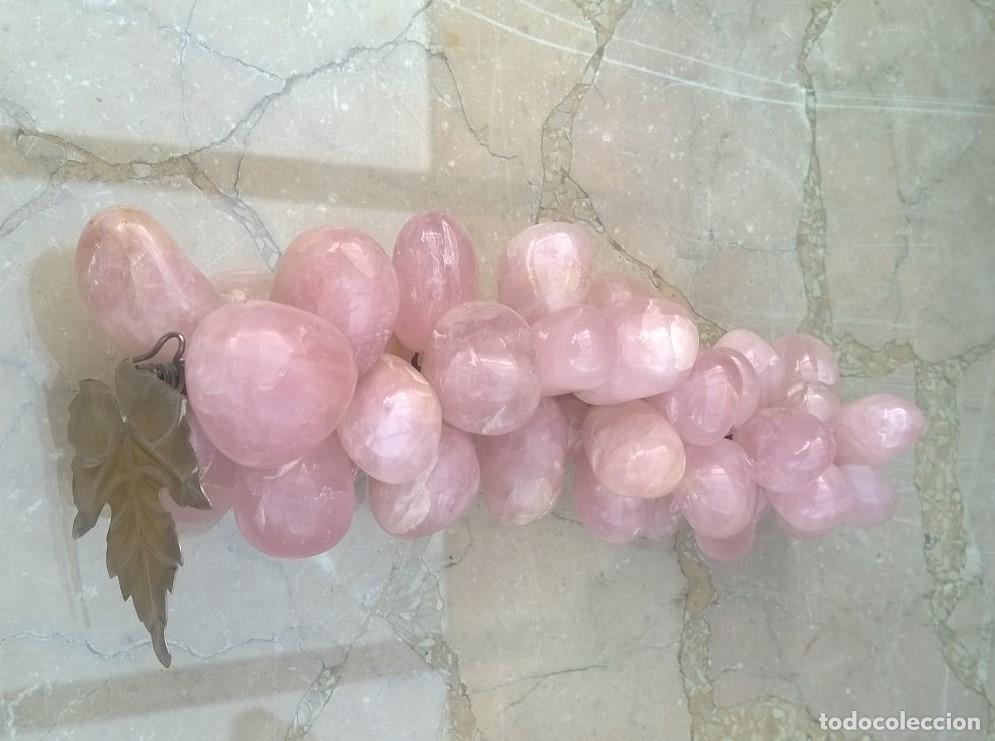 Vintage: RACIMO DE UVAS DE JADE ROSA
