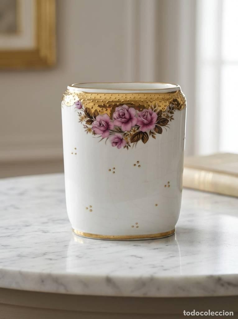 Vintage: JARR&Oacute;N DE PORCELANA BLANCA