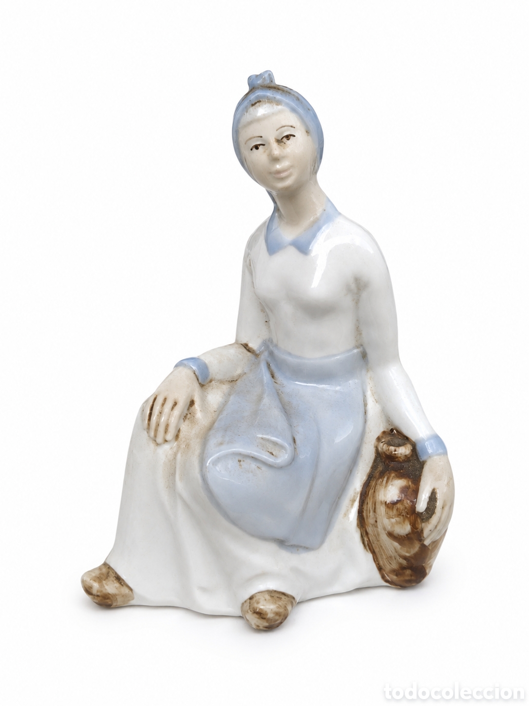 Vintage: Figura mujer campesina porcelana Tito. Madre in Spain