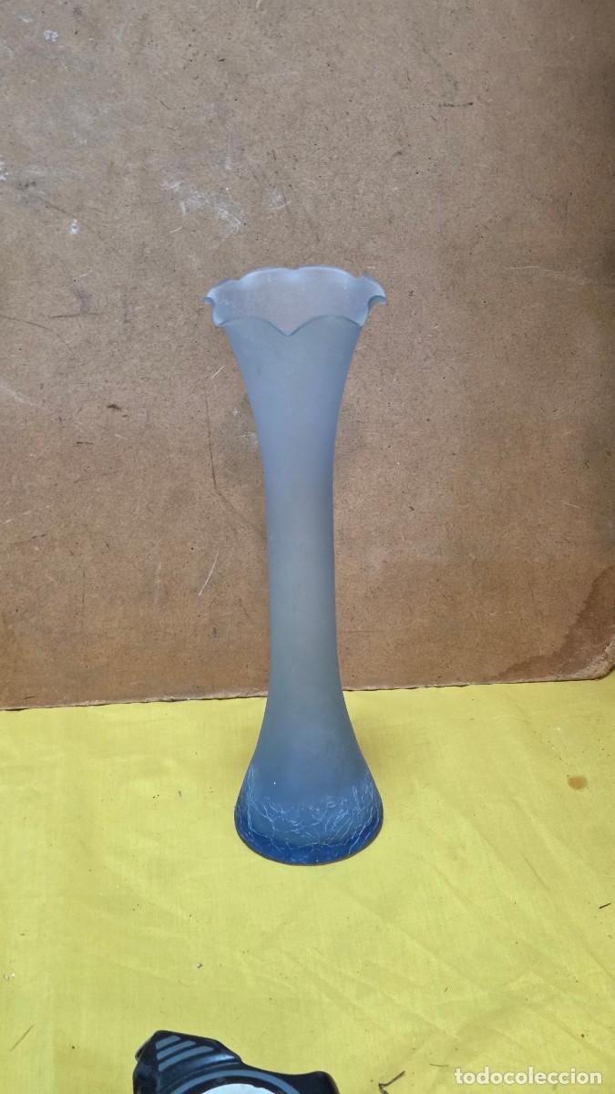 Vintage: jarron florero de cristal