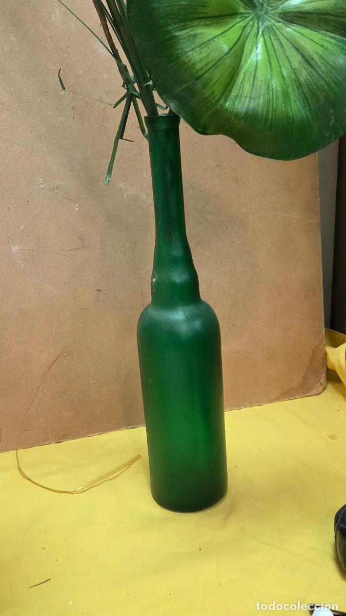 Vintage: botella de cristal verde - Foto 2