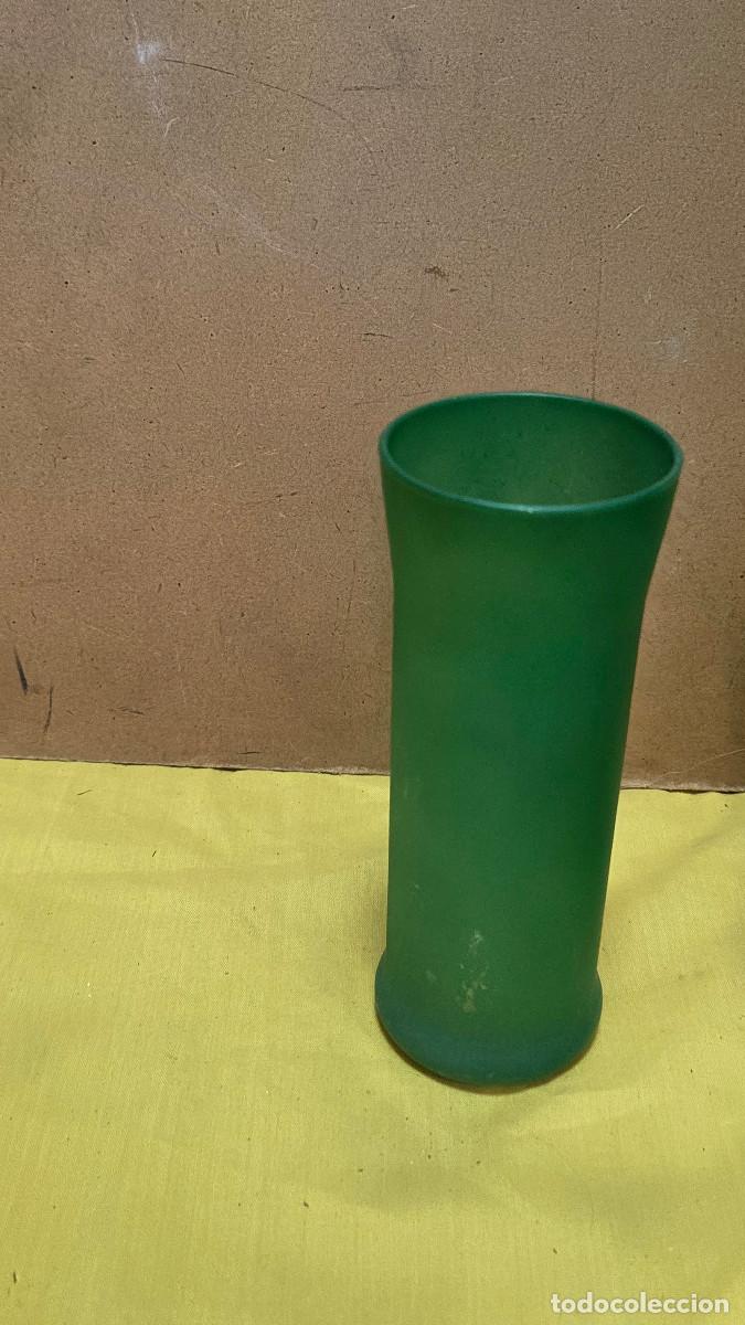 Vintage: 2 vasos de cristal verde - Foto 2