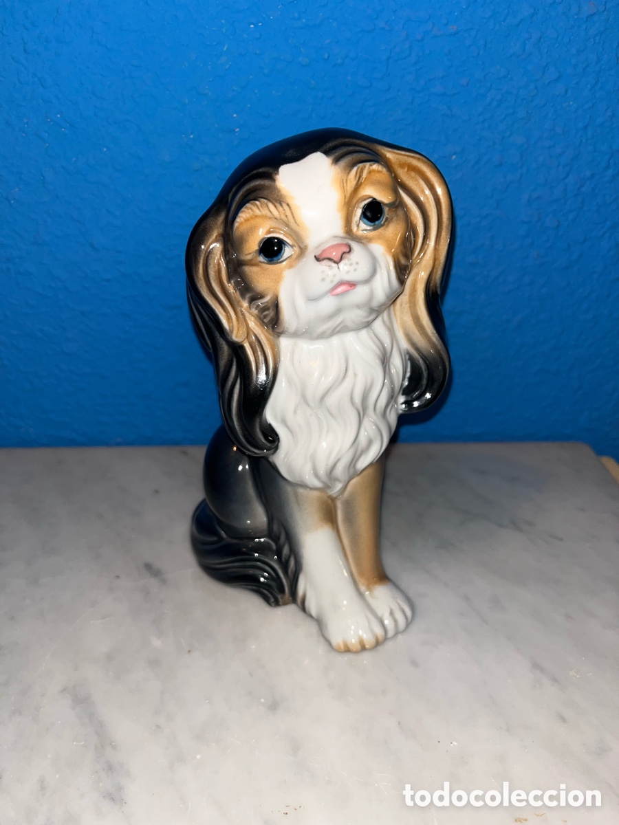 Vintage: Figura Porcelana Perro Gama