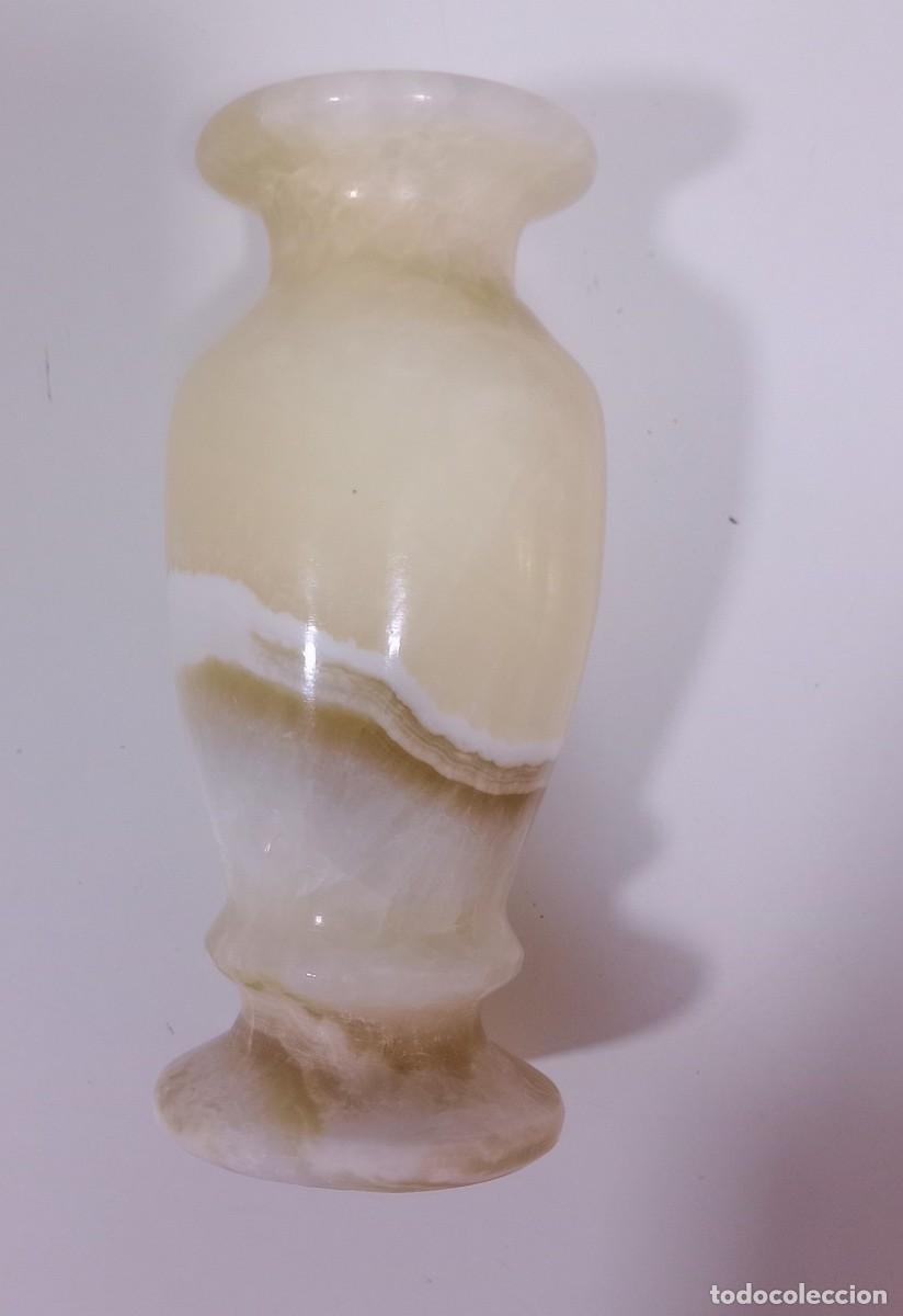 Vintage: Vaso jarron de piedra alabastro, decoracion regalo florero velero