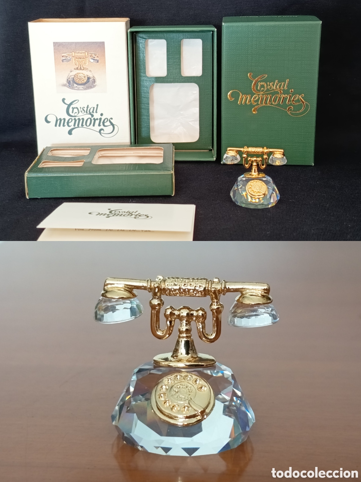 Vintage: Figura Tel&eacute;fono Cristal Swarovski Vintage Crystal Memories Original con Caja