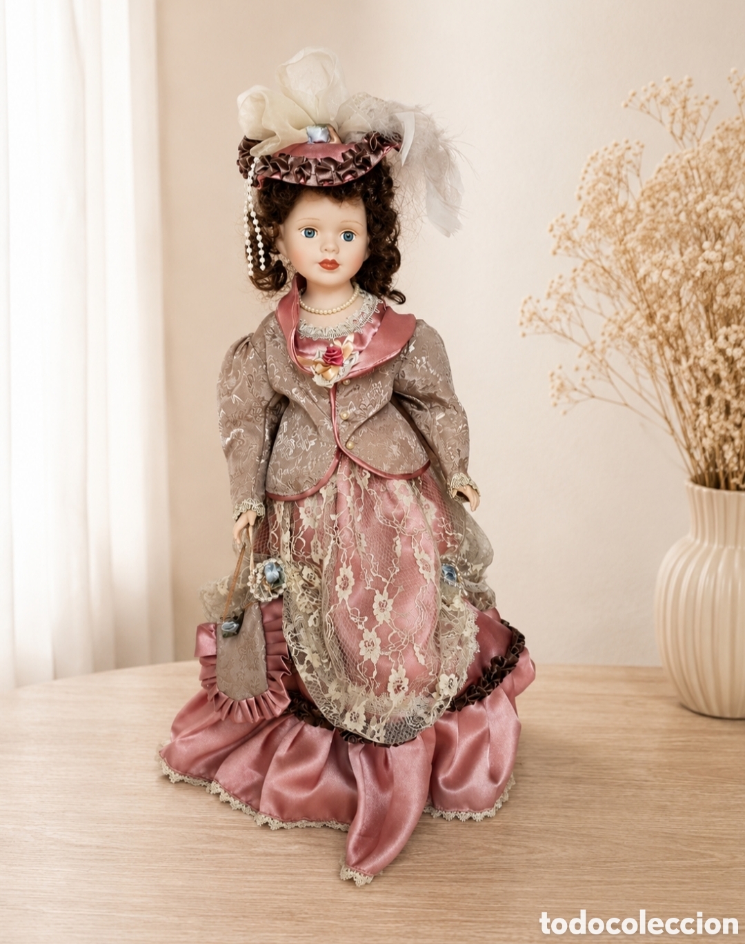 Vintage: Mu&ntilde;eca de porcelana antigua