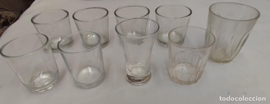 Vintage: LOTE DE 9 VASOS ANTIGUOS, 2 DE DURALEX