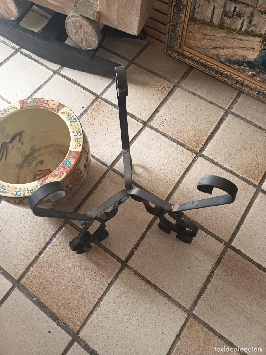 Vintage: Macetero Oriental con pie de hierro - Foto 11