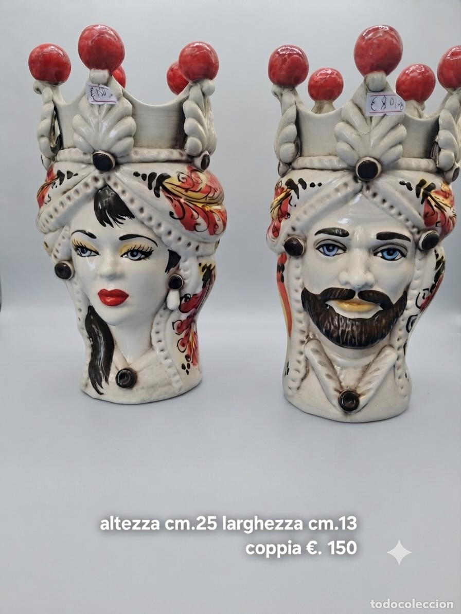 Vintage: Vasi teste di moro in ceramica siciliana