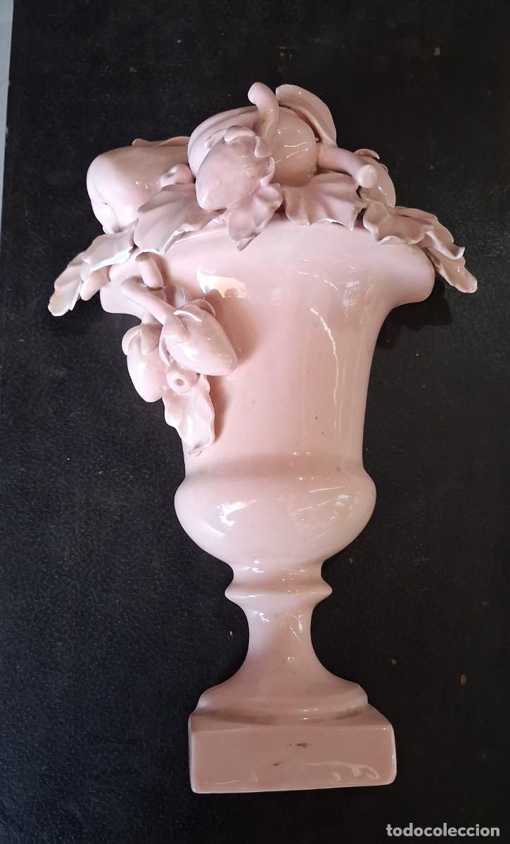 Vintage: Copa con flores De porcelana de Manises a&ntilde;os 60