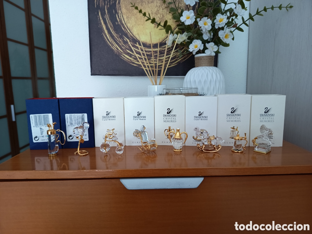 Vintage: Megalote 8 miniaturas Swarovski Crystal Memories Classics - Con Cajas y Certificados