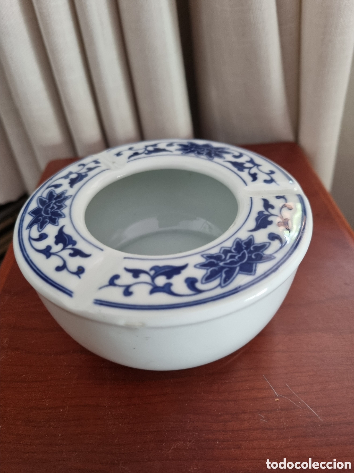 Vintage: Cuenco chino de cer&aacute;mica esmaltada. Sello en su base. Recipiente perfecto. 5 cm alto. Cenicero.