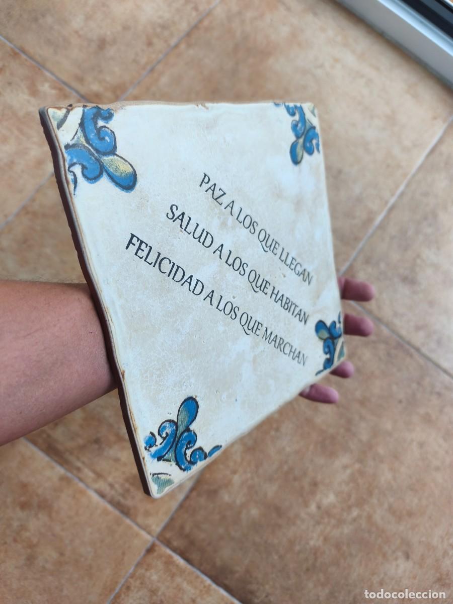 Vintage: Azulejo romboidal con frase. - Foto 9