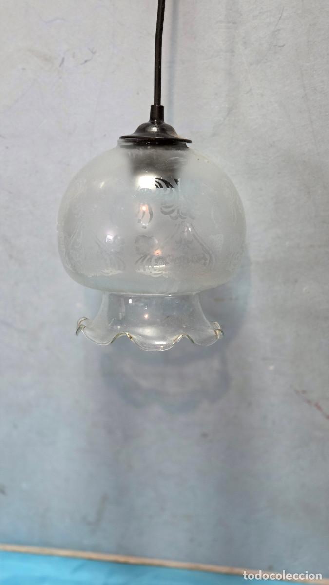 Vintage: lampara de mesa de cristal - Foto 2