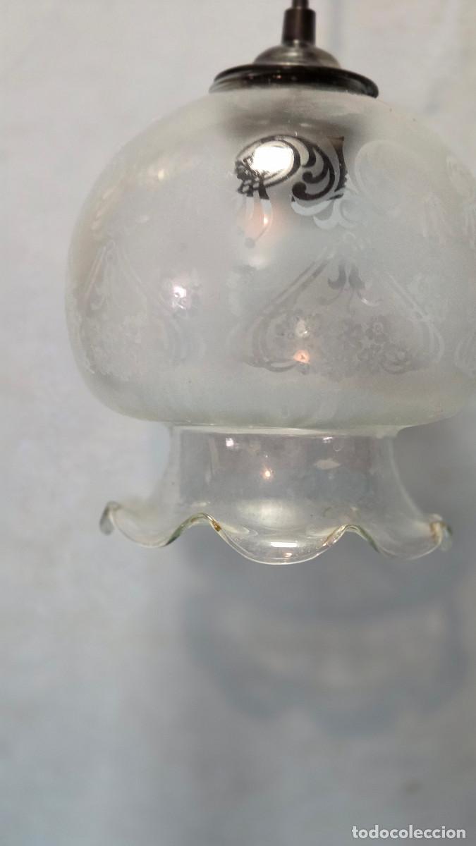 Vintage: lampara de mesa de cristal - Foto 3