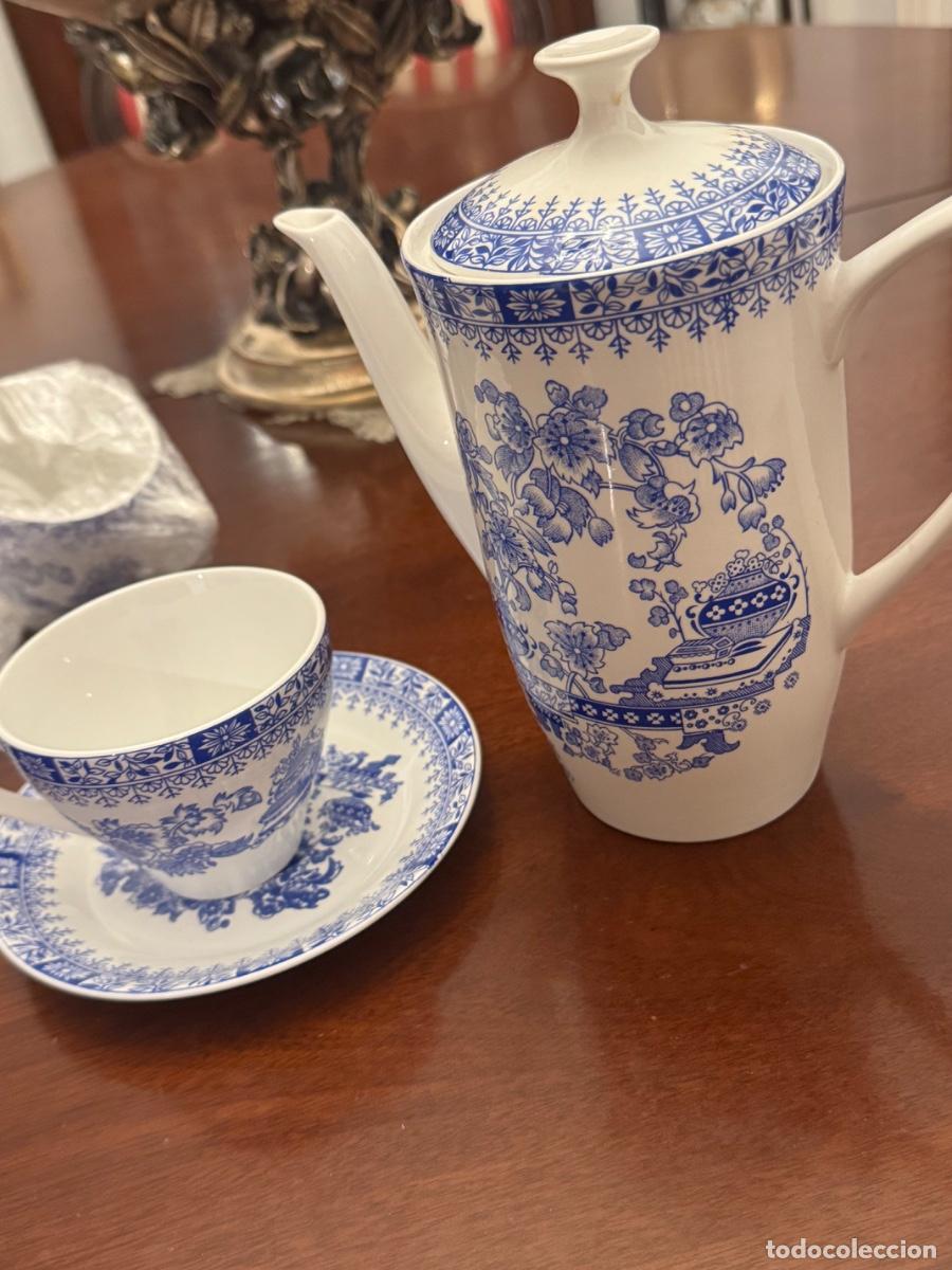 Vintage: Juego caf&eacute; 6 piezas Pontesa china blue