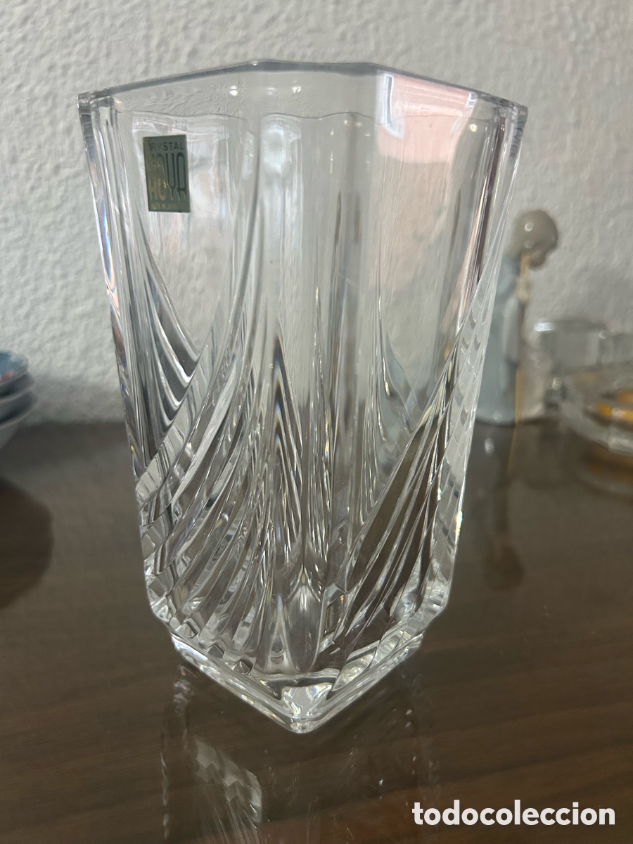 Vintage: Jarr&oacute;n de cristal tallado Bohemia Crystal. Dise&ntilde;o moderno vintage