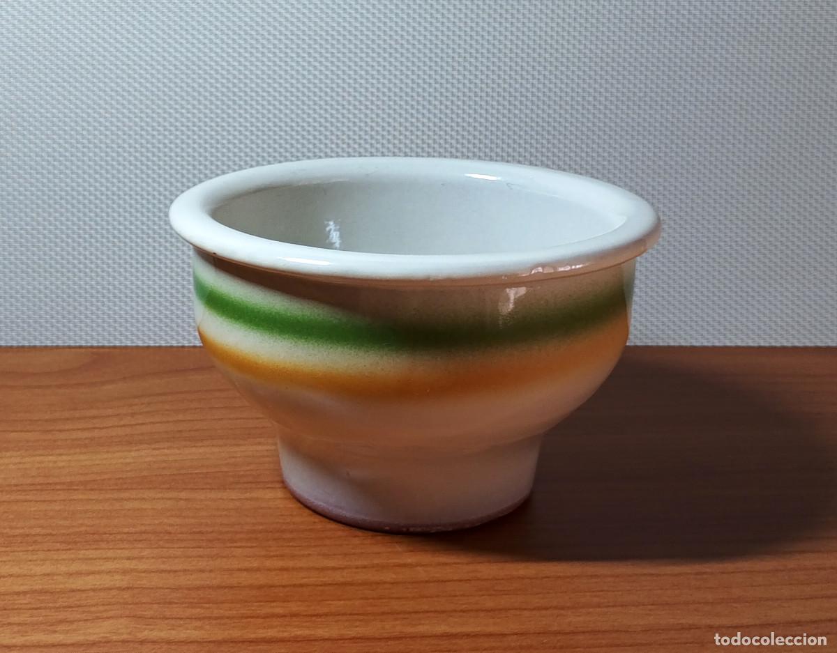 Vintage: Antiguo cuenco de cer&aacute;mica artesanal C. Meridiano Vila-real - A&ntilde;os 80 - 7 cm de alto