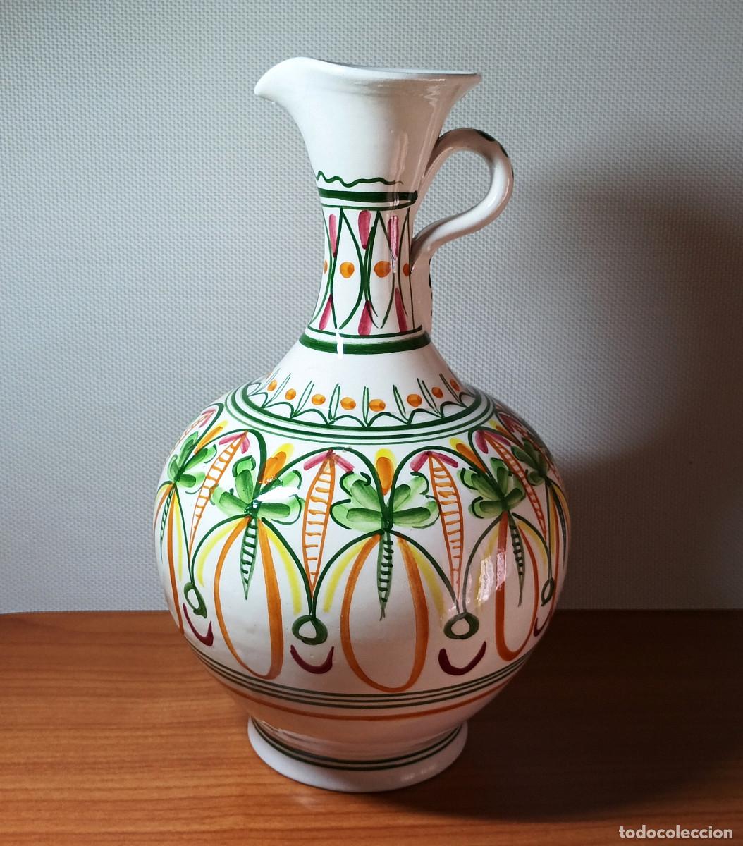 Vintage: Antigua jarra de bola / jarr&oacute;n de cer&aacute;mica tradicional espa&ntilde;ola de 25 cm de alto - A&ntilde;os 70/80