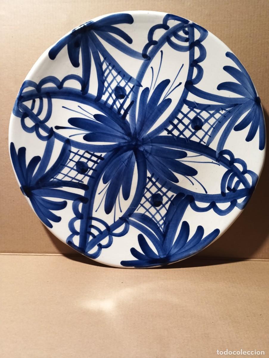 Vintage: PLATO CERAMICA-AZUL COBALTO.
