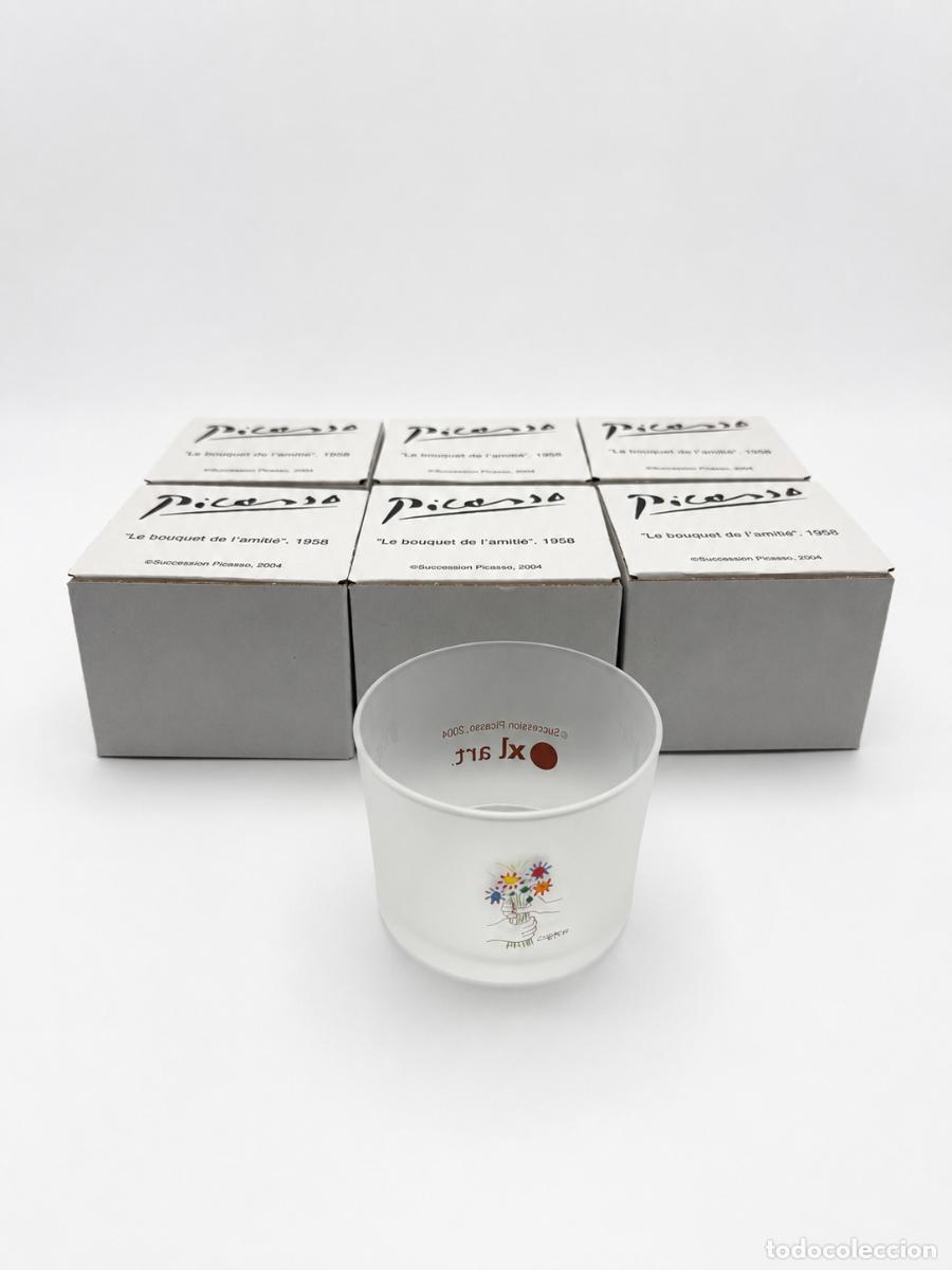 Vintage: LOTE DE 6 VASOS PEQUE&Ntilde;OS. CRISTAL. DISE&Ntilde;O PICASSO. VER FOTOS