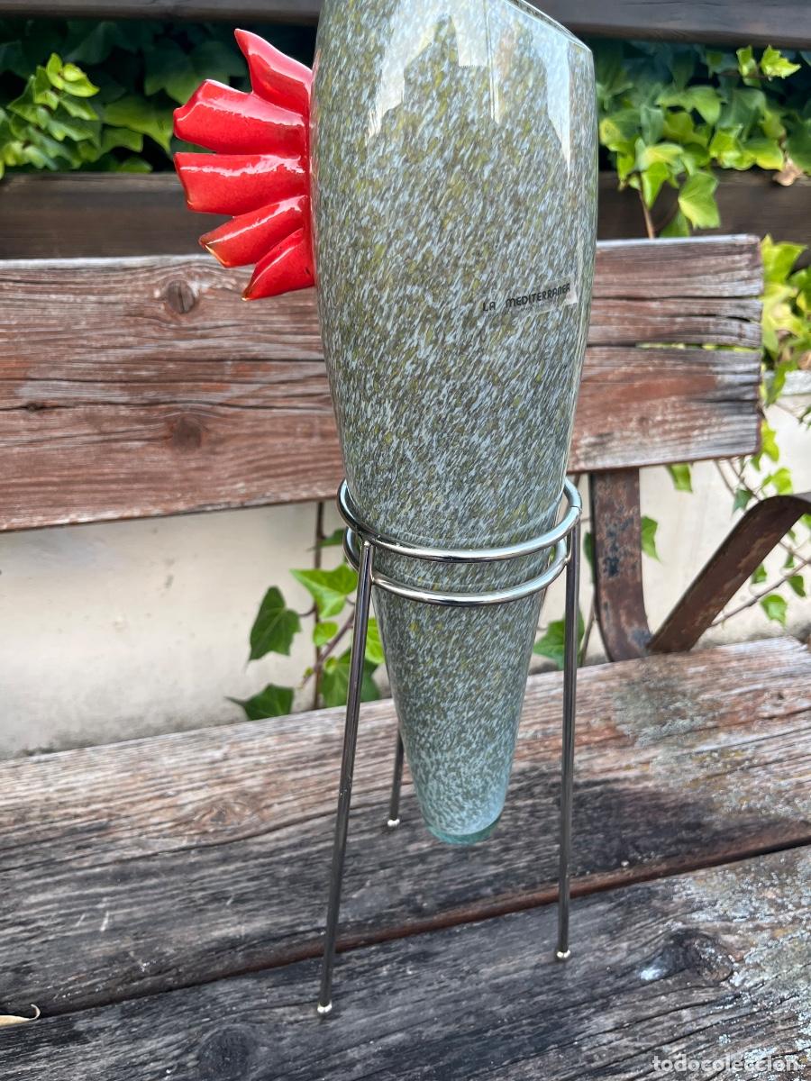 Vintage: Florero, cristal, La mediterranea