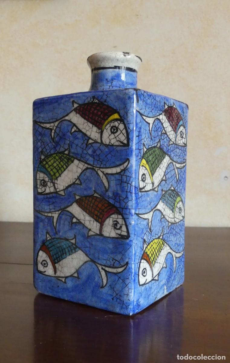 Vintage: BONITA BOTELLA DE CER&Aacute;MICA DECORADA PROCEDENTE DE IRAN ( PAGO POR BIZUM )