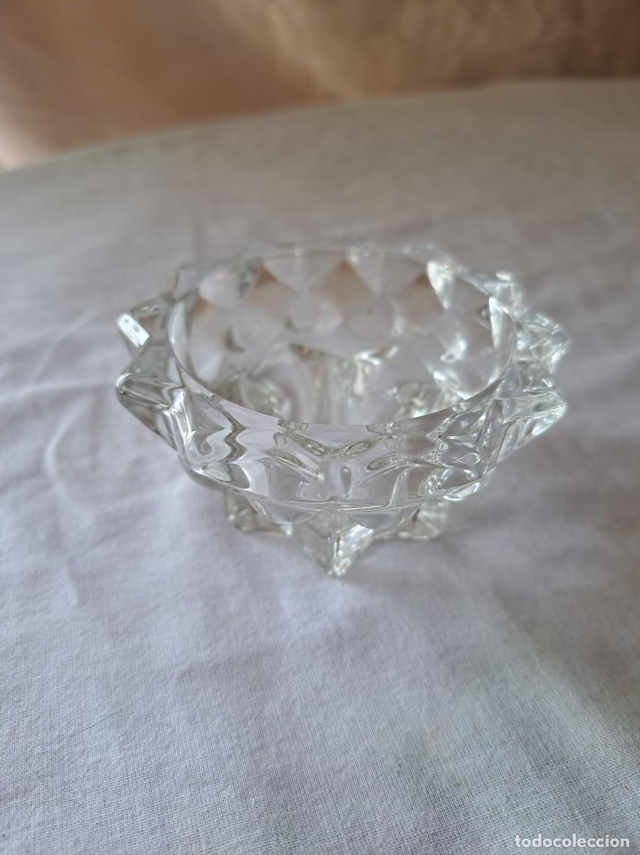Vintage: Portavelas/candelabro cristal de Reims, Francia, mediados de siglo