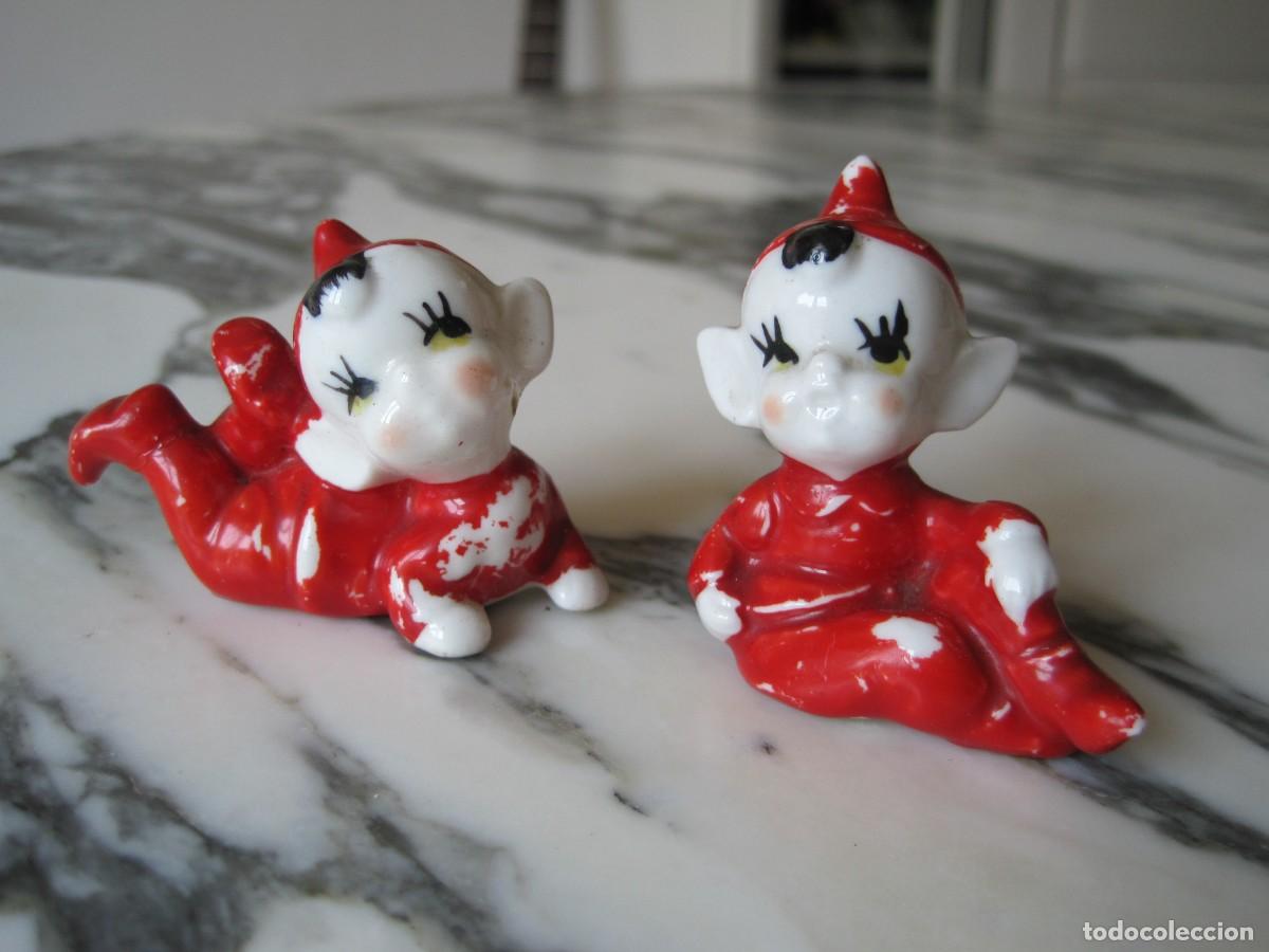 Vintage: DOS ENANITOS DE PORCELANA - A&Ntilde;OS 60