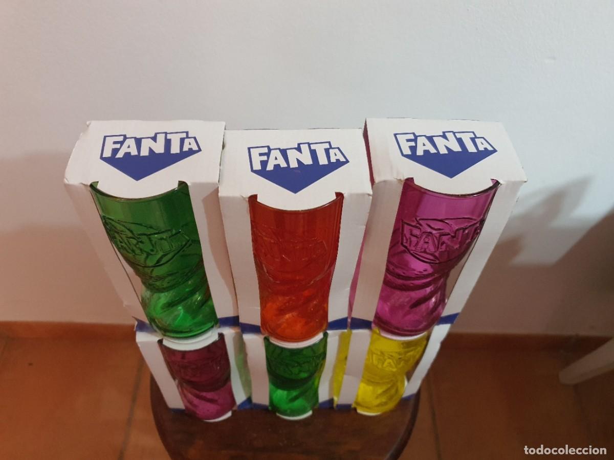 Vintage: Pack 6 Vasos de Fanta Nuevos Colecci&oacute;n
