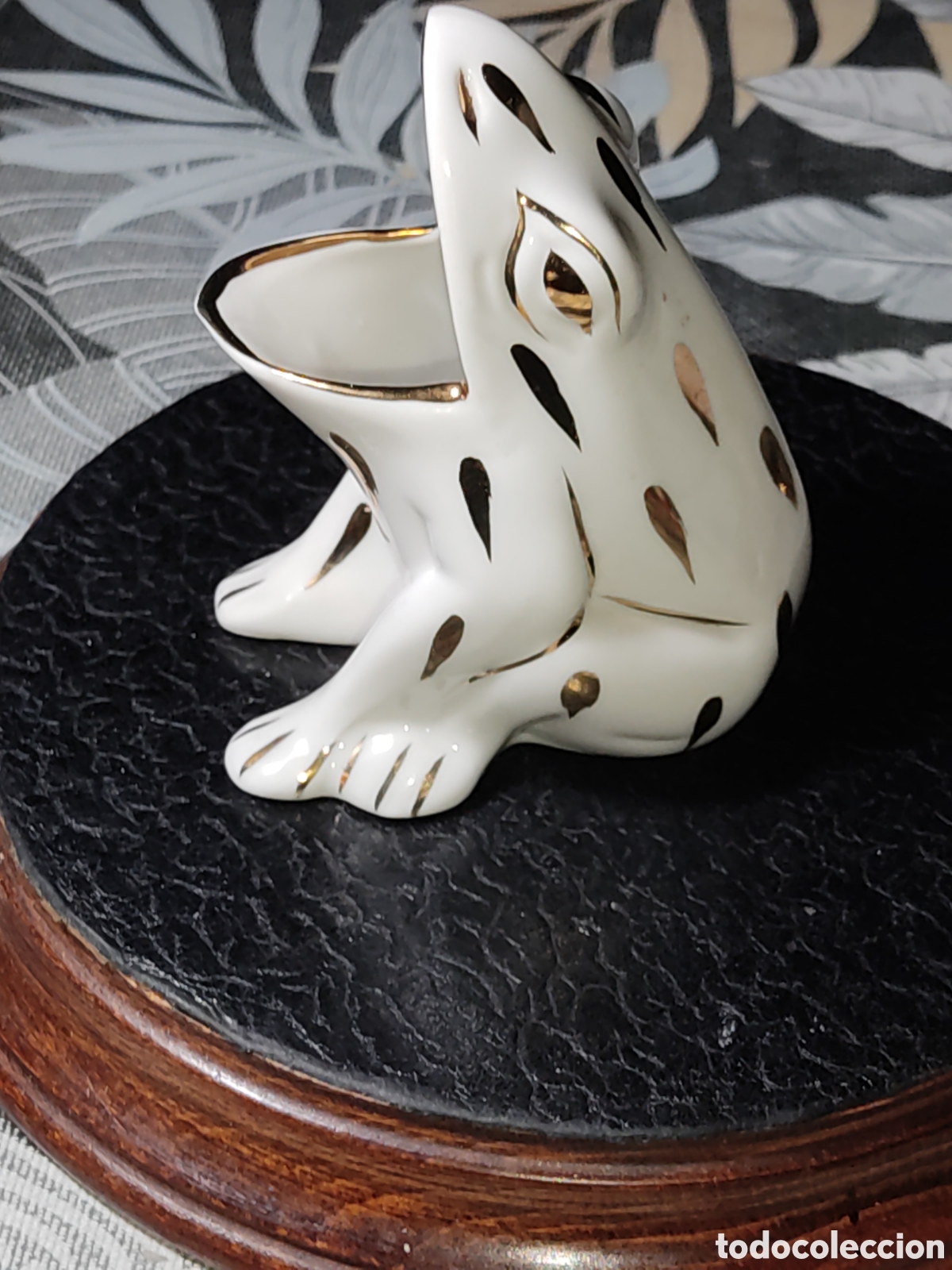 Vintage: Rana para huesos de aceitunas & palillero de porcelana o cer&aacute;mica.Vintage. *1*