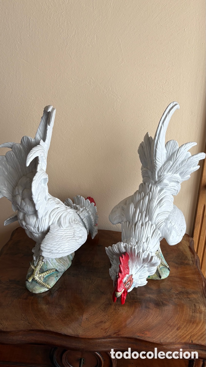 Vintage: Pareja gallos de pelea