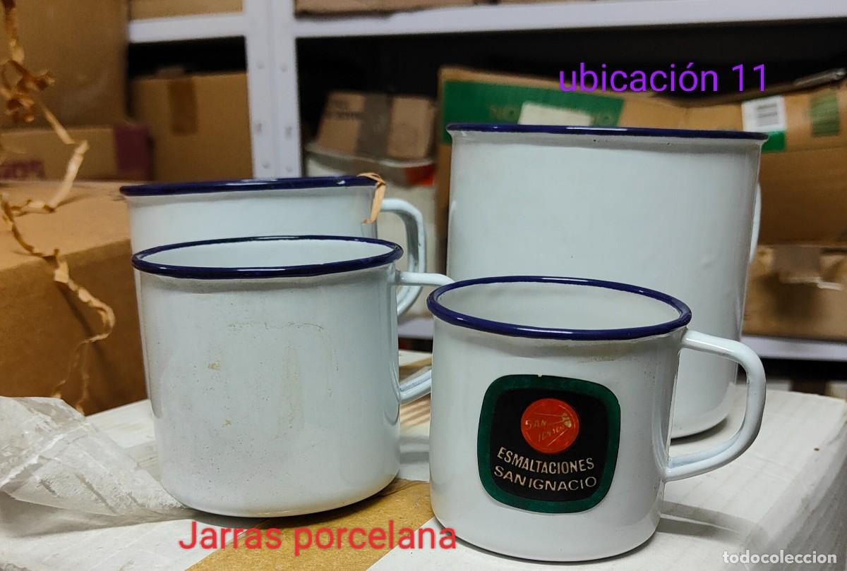 Vintage: Juego jarras porcelana blanca vintage