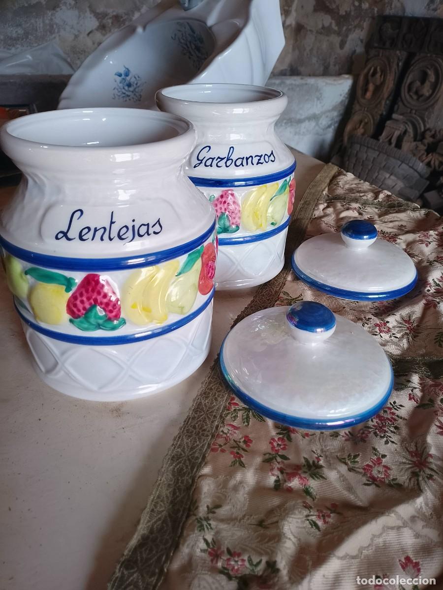 Vintage: Pareja tarros XXL cer&aacute;mica vintage cocina